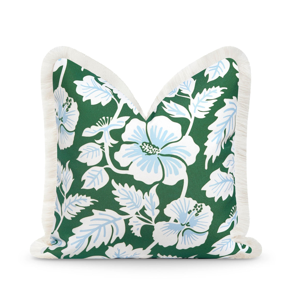 Hofdeco Premium vista frontal con estampado hibiscus aportando estilo costero