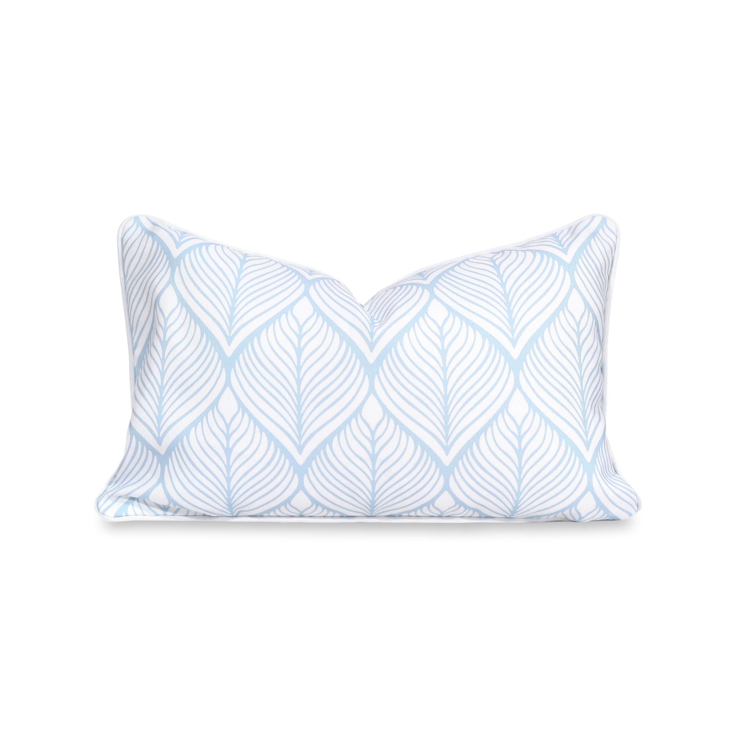 Hofdeco Premium funda frontal mostrando estampado azul y efecto costero
