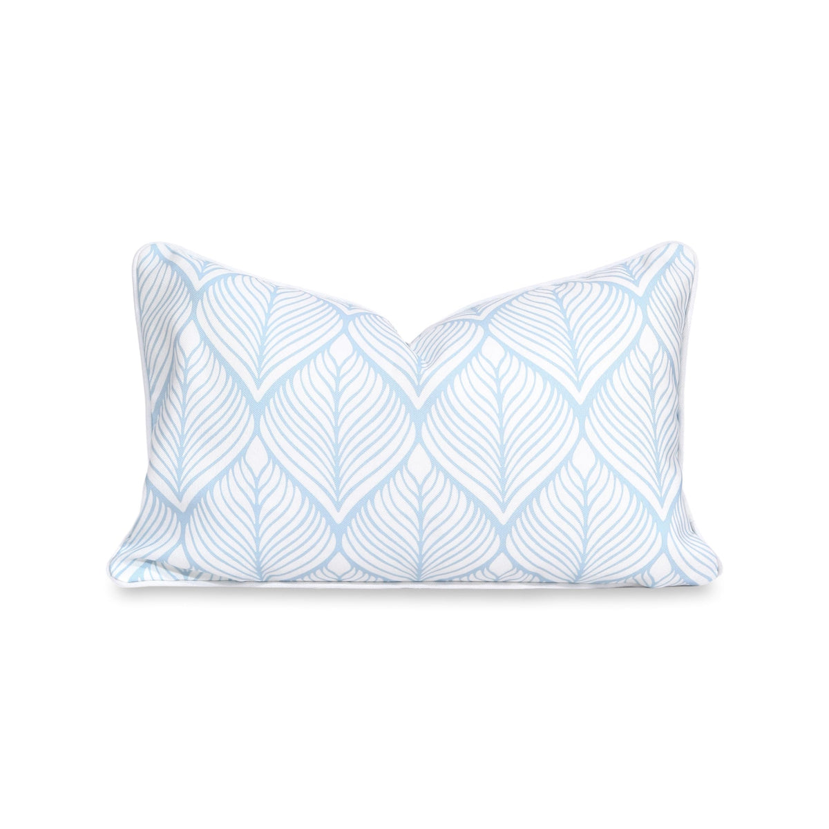 Hofdeco Premium funda frontal mostrando estampado azul y efecto costero