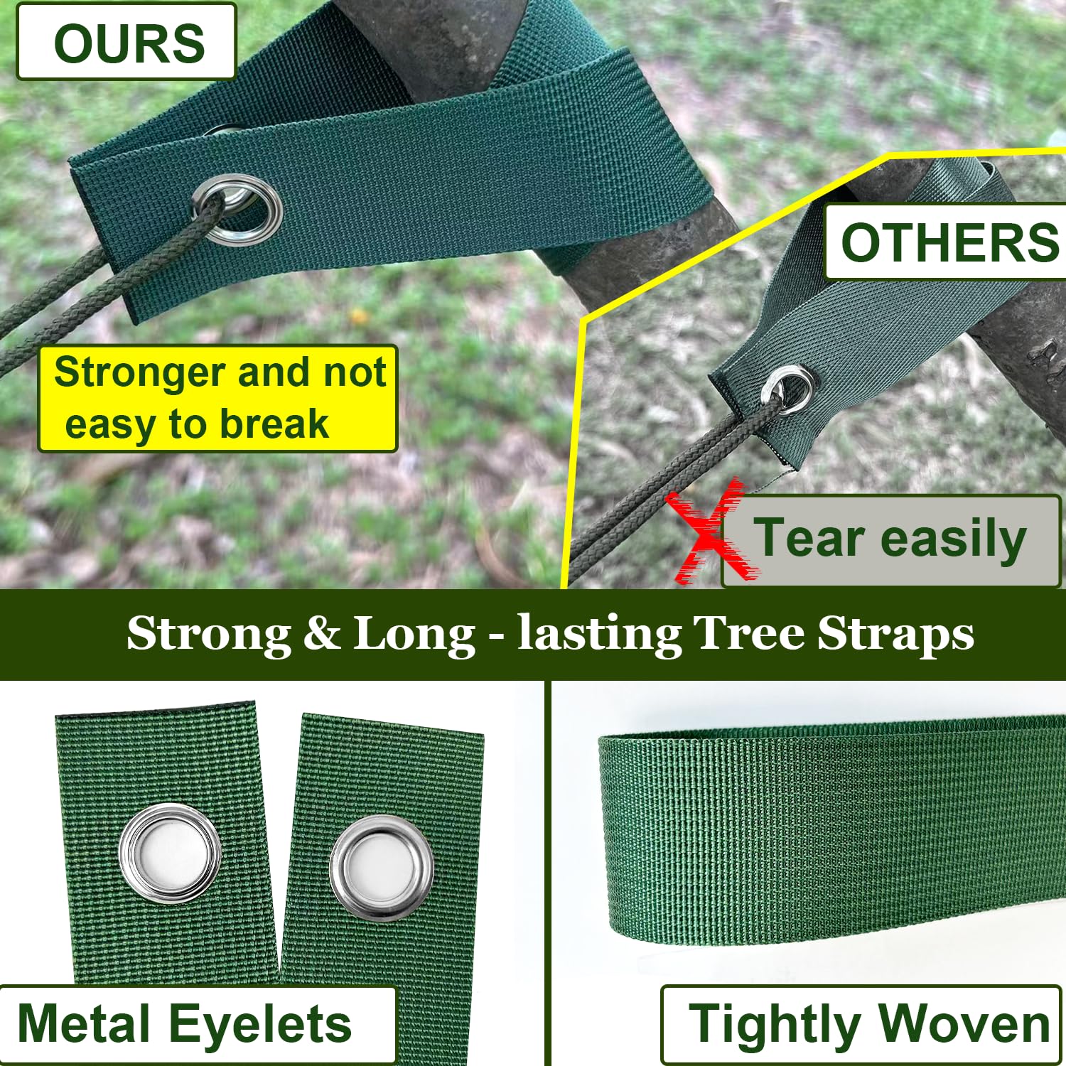 HOLANHING cuerda de nylon con tensor de aluminio para ajuste rápido