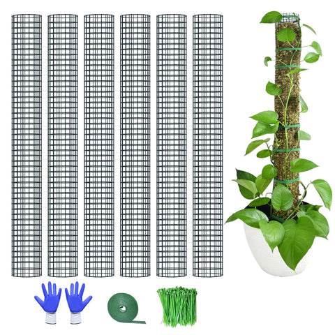HOLANHING paquete frontal con seis postes metálicos resistentes para soporte de plantas