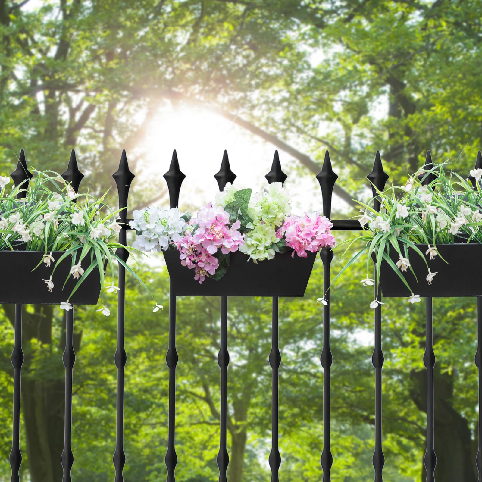 Holensun jardinera colgada en balcón optimizando espacio exterior