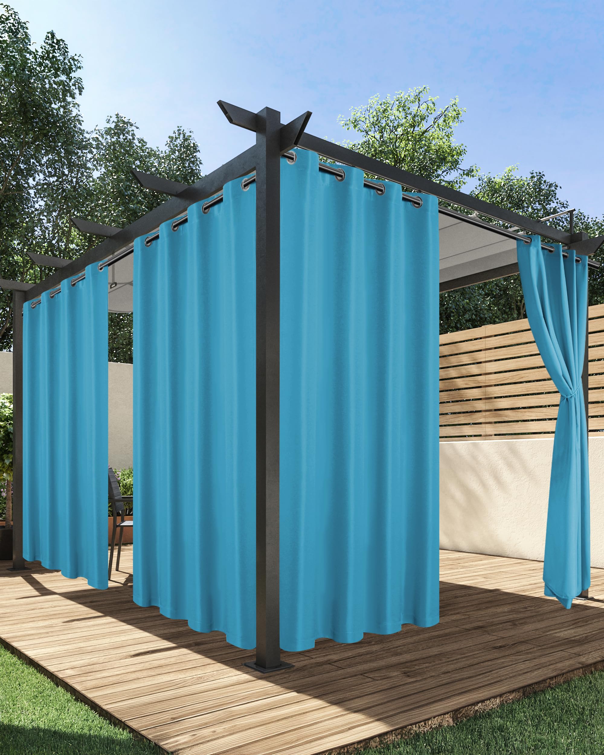 HolidayIdeas vista frontal del paquete y color teal, aporta privacidad