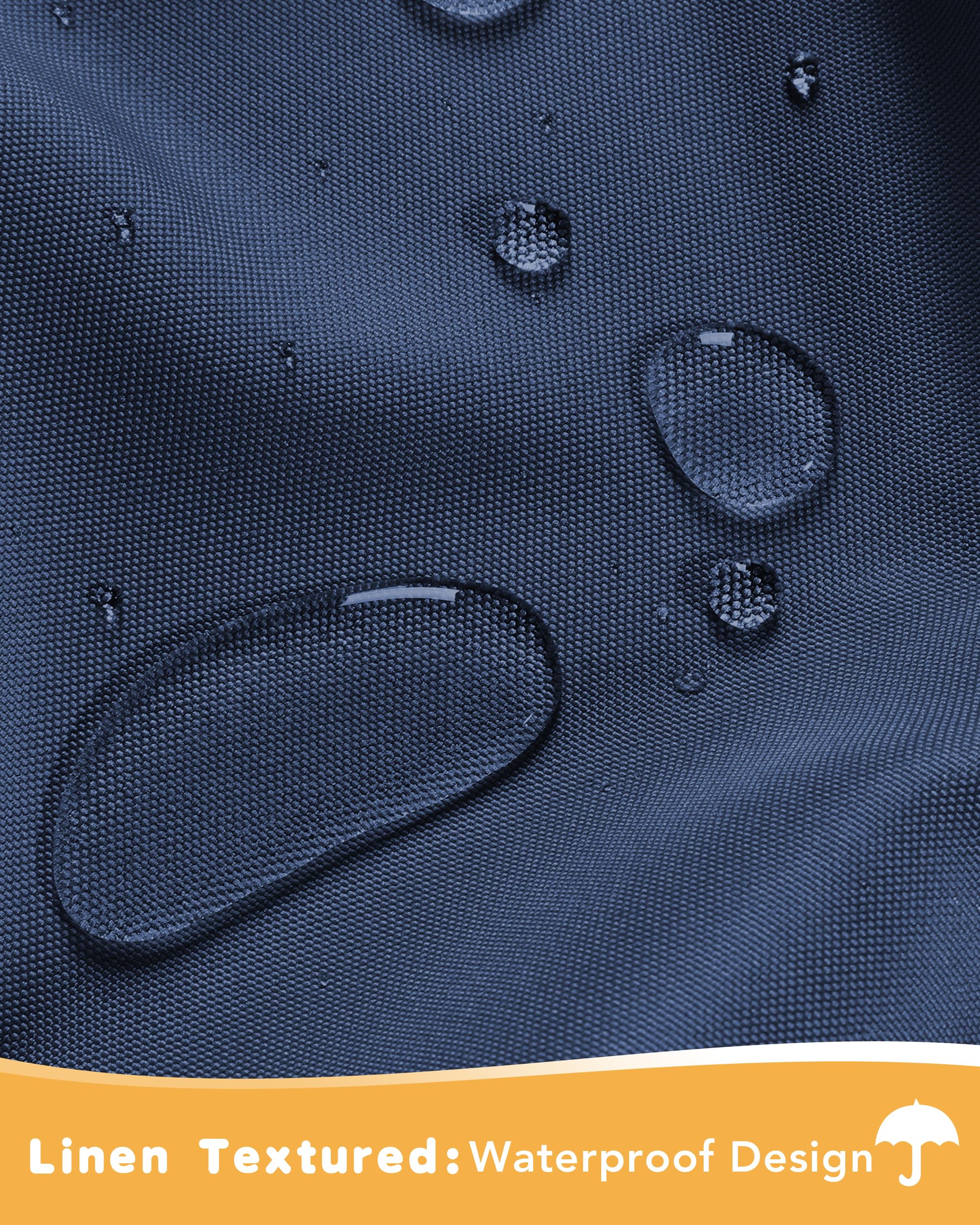 HolidayIdeas detalle del tejido impermeable mostrando resistencia al agua