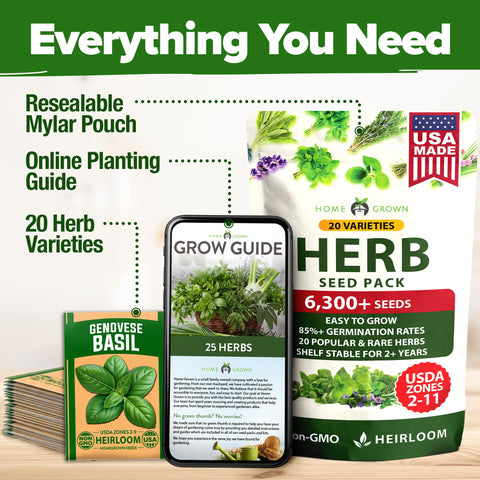HOME GROWN entorno de cocina con hierbas frescas para usos culinarios