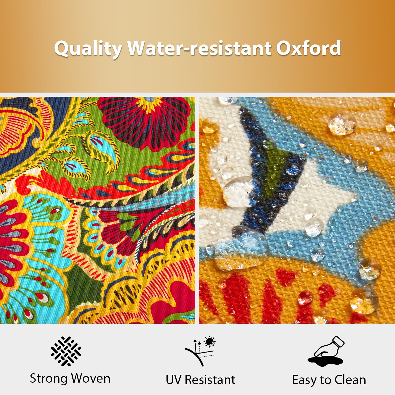 HOMELYSIAN tejido Oxford resistente al agua en primer plano, protección práctica