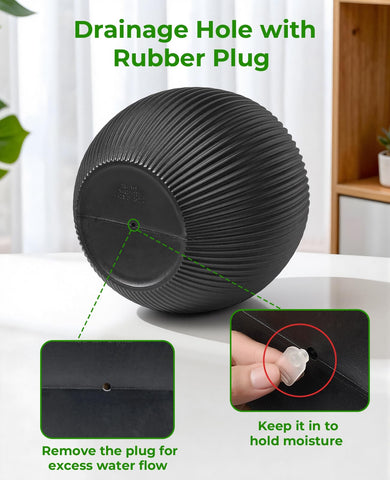 homenote maceta en escalón exterior mostrando resistencia a intemperie