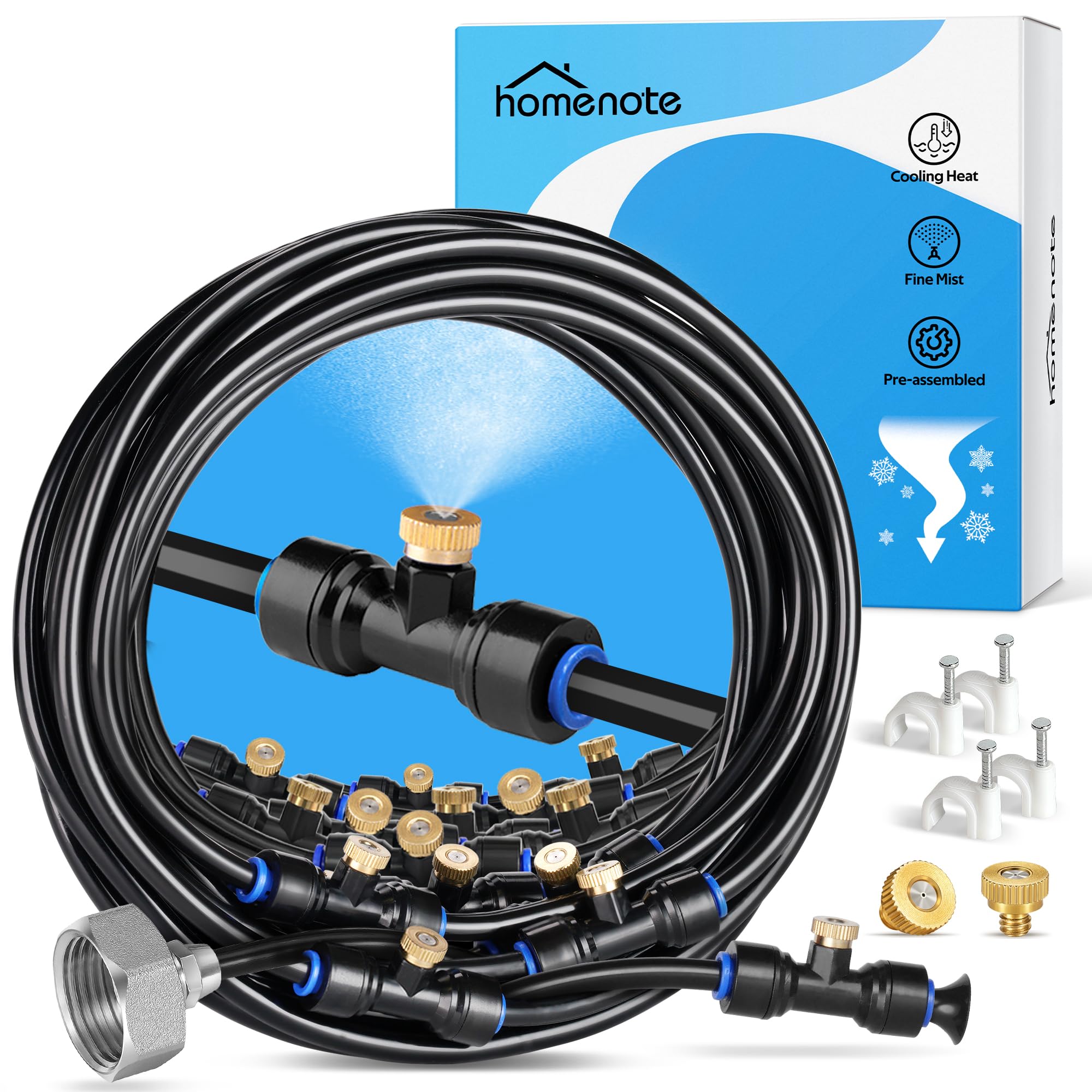 homenote vista frontal del kit con montaje rápido y enfriamiento eficiente