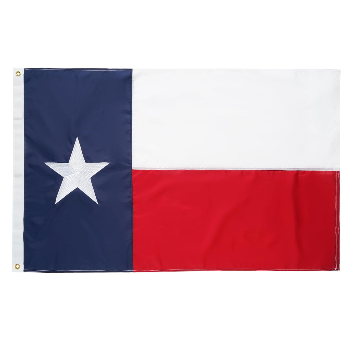 Homissor bandera Texas frontal mostrando colores vivos y resistencia