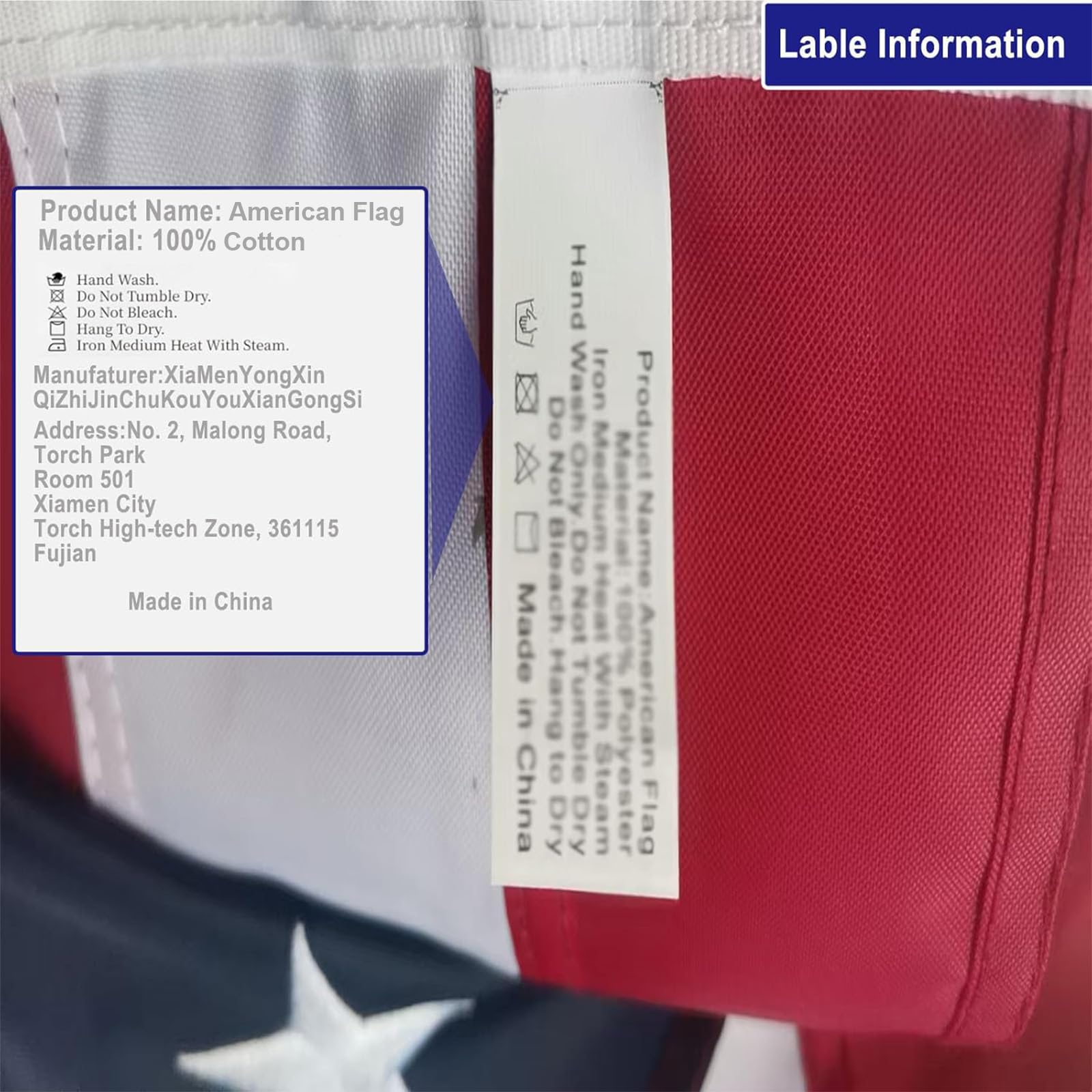 Homissor bandera doblada lista para regalo con presentación cuidada