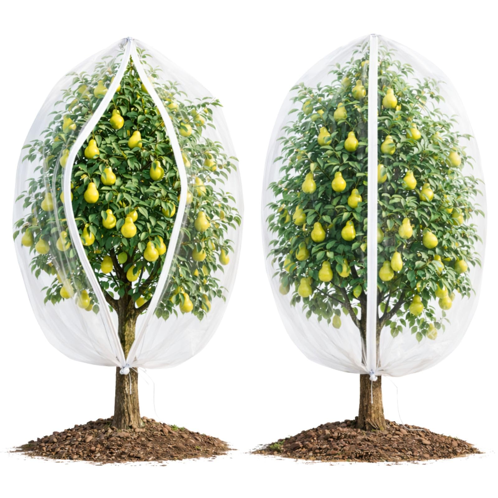 Homoda funda frontal 3x3 m protegiendo árbol, protección visible