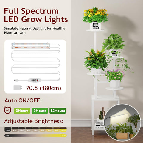Homsorout foco de luz de cultivo ajustable favoreciendo crecimiento vegetal