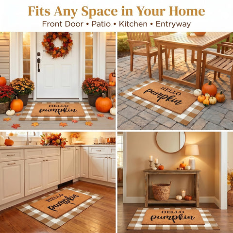 Homydecor set superpuesto en entrada creando estilo otoñal acogedor
