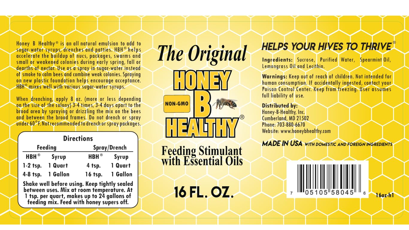 Honey B Healthy sobre fundación de cera estimulando el dibujo de panales