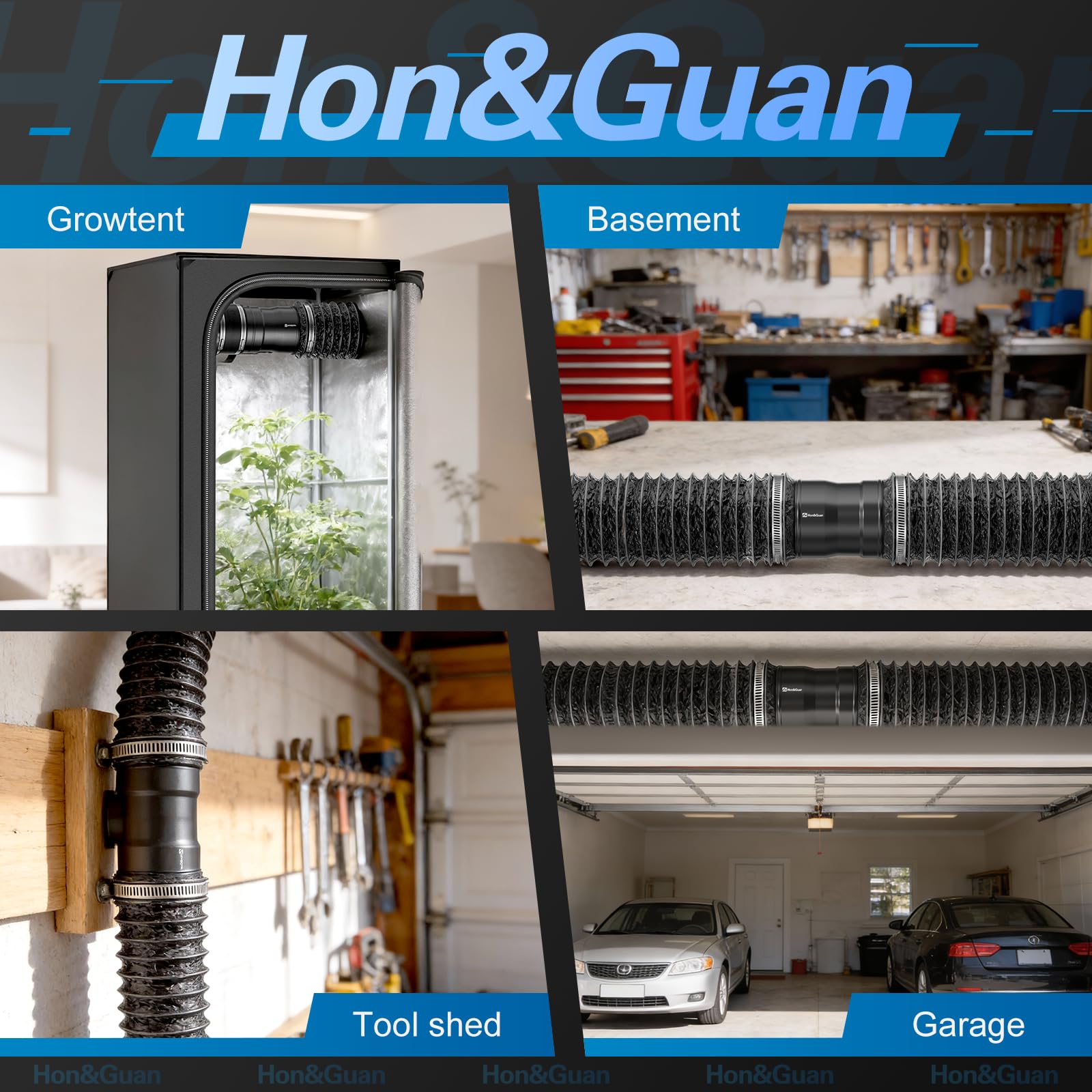 Hon&Guan ventilador en cuarto de cultivo para aireación eficiente