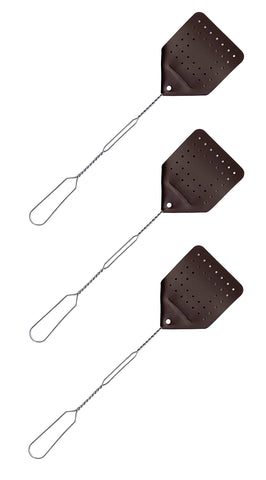 Hope Woodworking vista frontal del pack de tres matamoscas, solución duradera