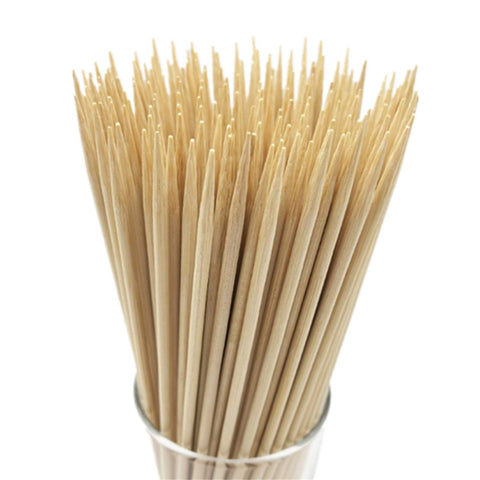 HOPELF empaque frontal con 100 brochetas de bambú, práctico para almacenamiento