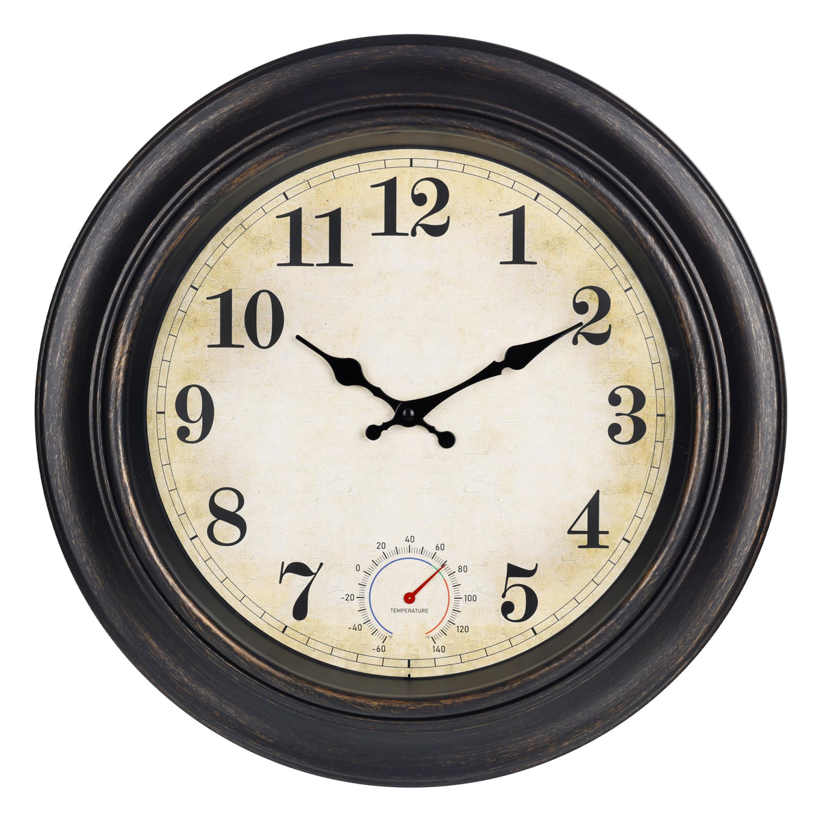Horizent frente del reloj 18" mostrando estilo vintage y legibilidad