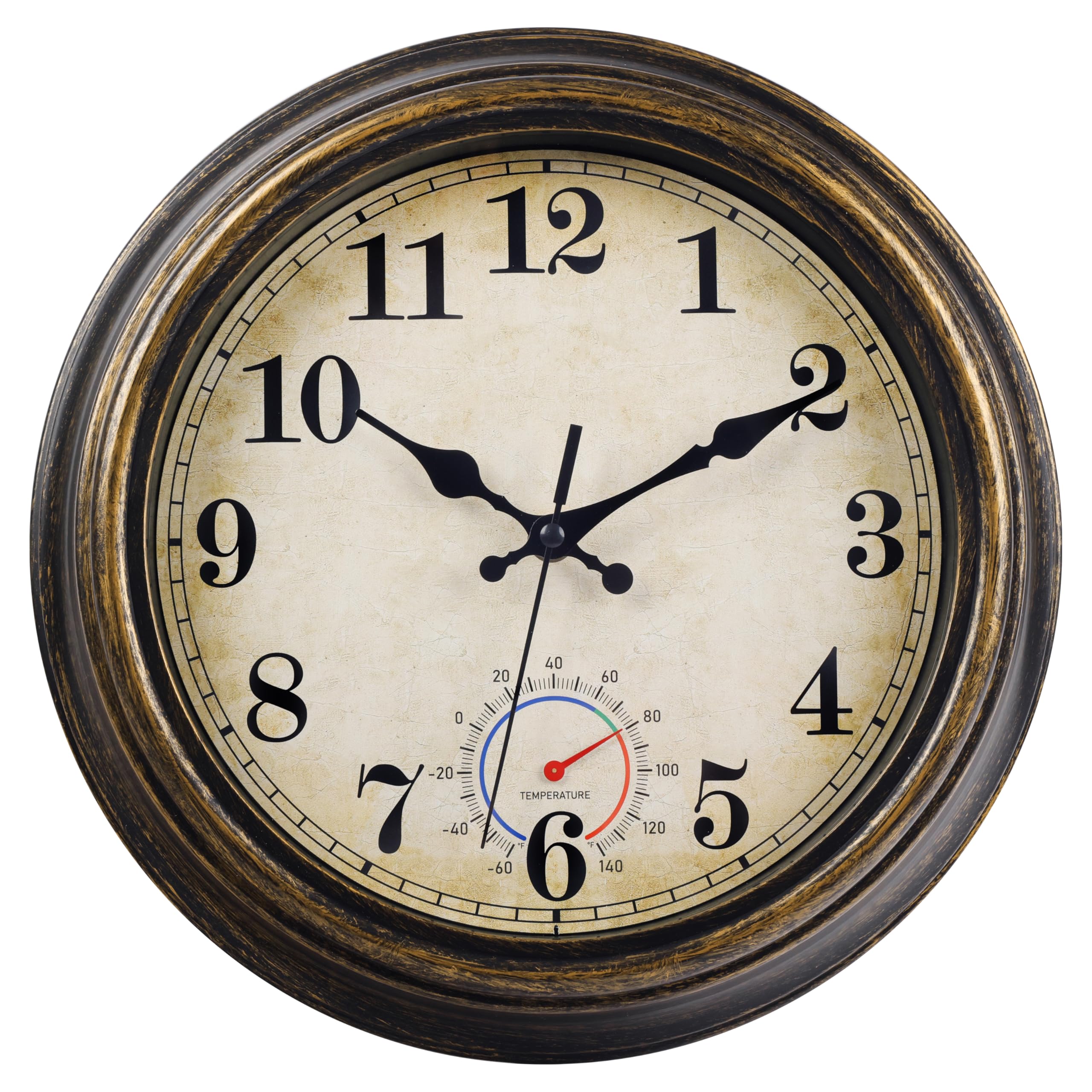 Horizent reloj frontal 12 pulgadas mostrando diseño vintage y legibilidad