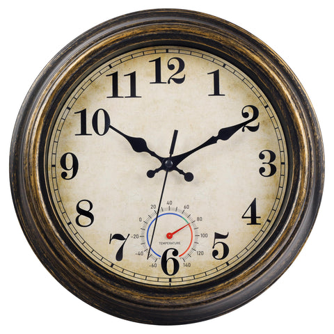 Horizent reloj frontal 12 pulgadas mostrando diseño vintage y legibilidad
