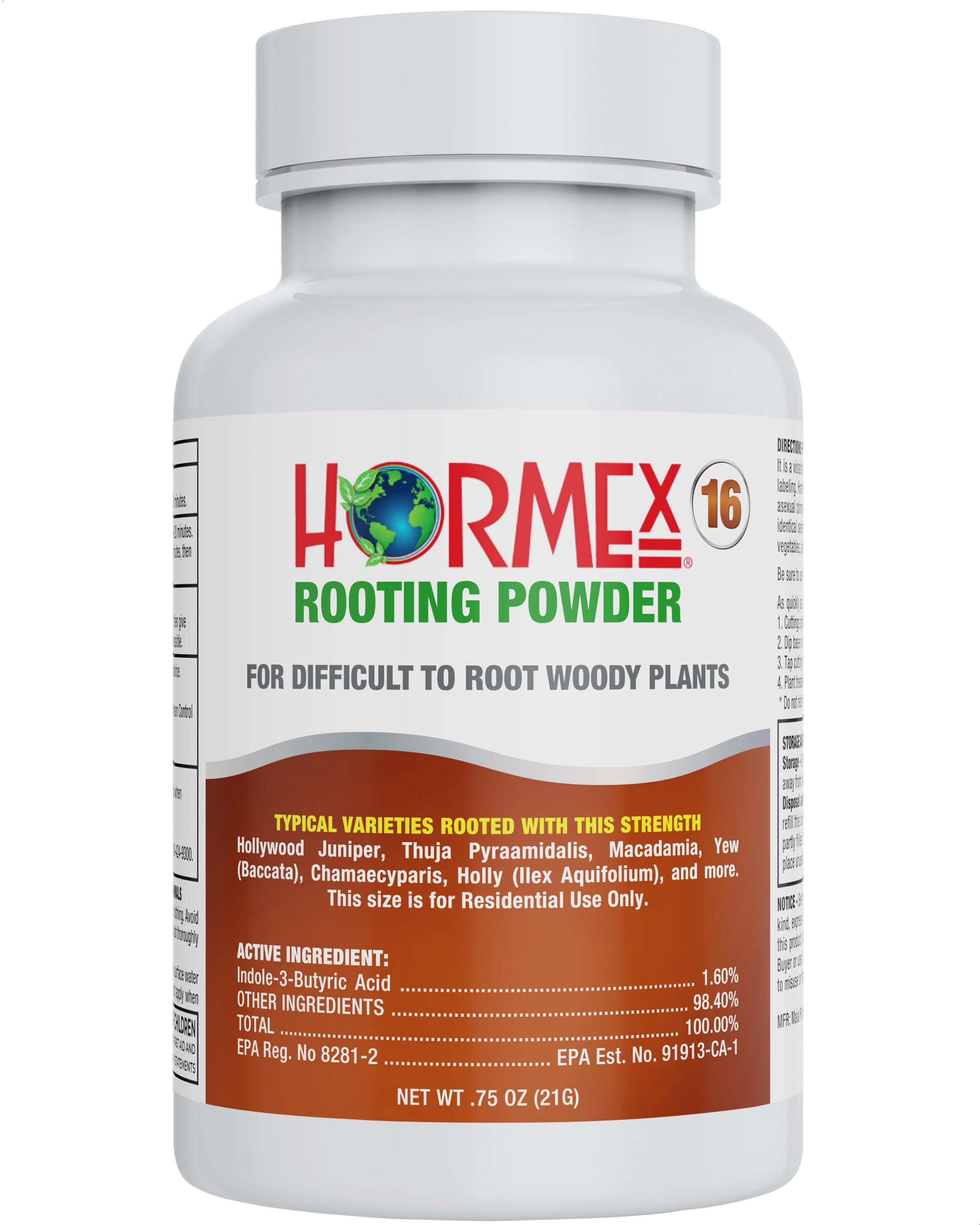 Hormex envase frontal mostrando etiqueta y fuerza máxima 1,60% IBA