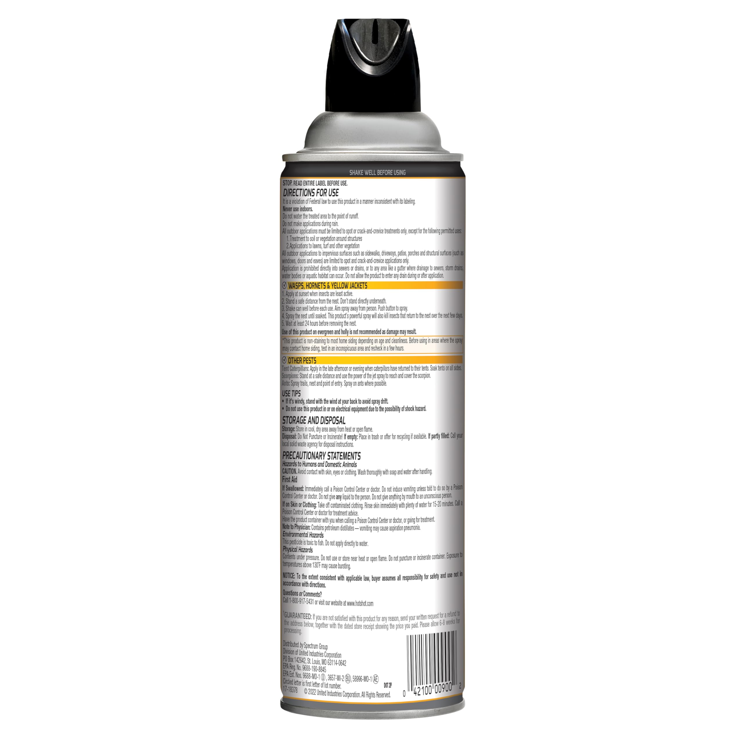 HOT SHOT lata 14 oz junto a mano para referencia de tamaño práctico