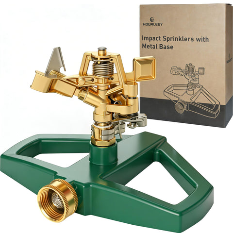 Hourleey aspersor frontal metálico, resistencia para riego duradero