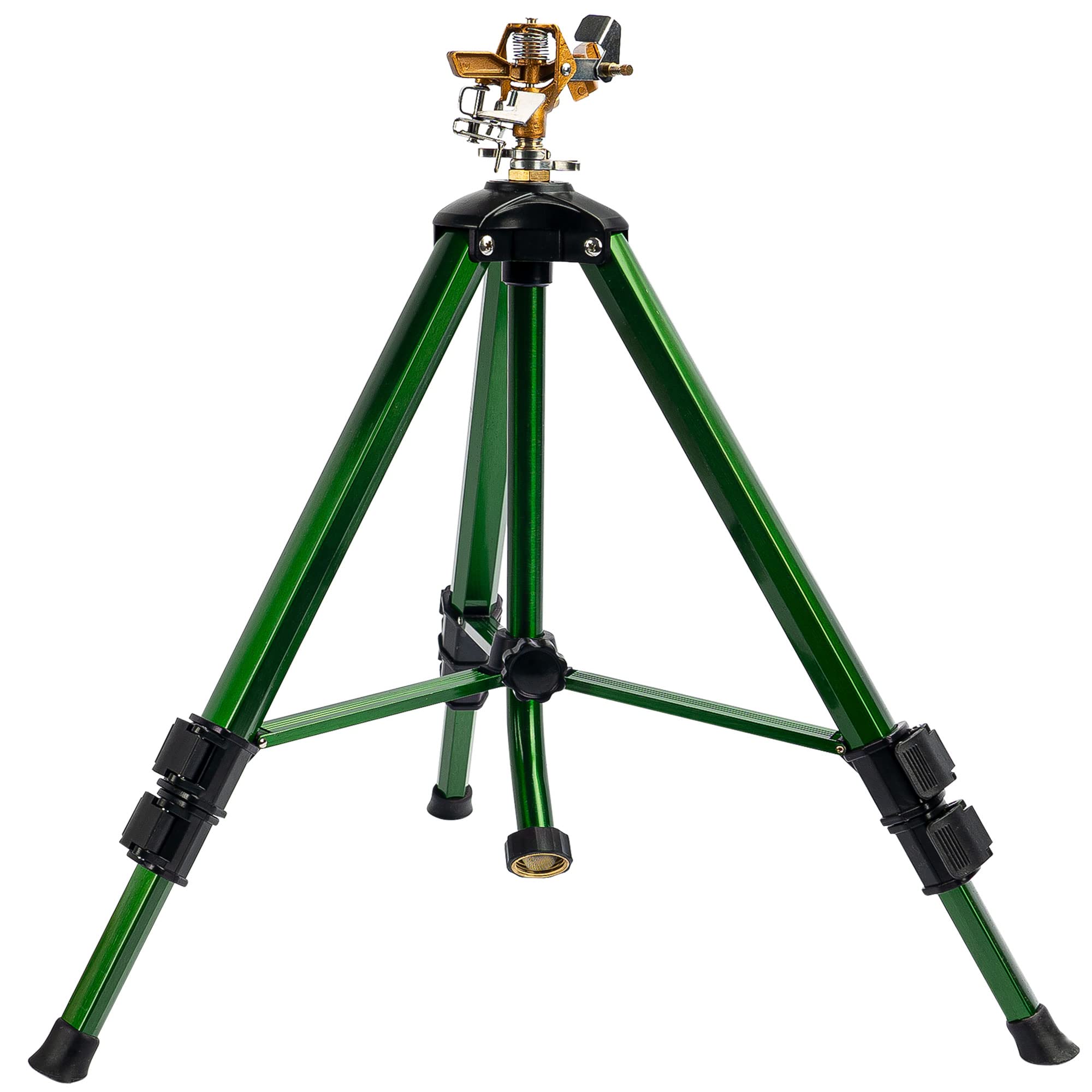 Hourleey vista frontal del aspersor robusto con montaje estable