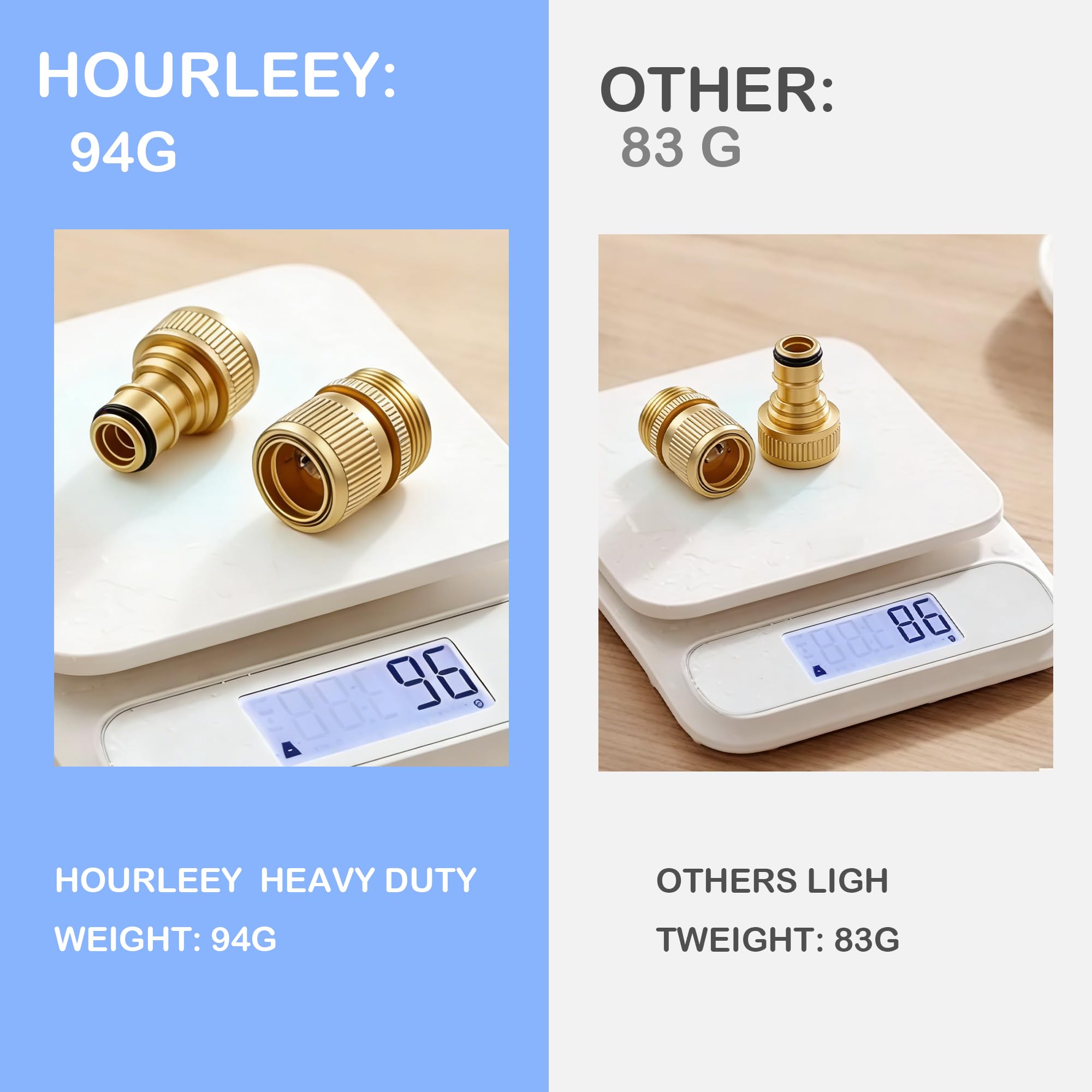 Hourleey conectores rápidos instalados en manguera, cambio ágil de accesorios