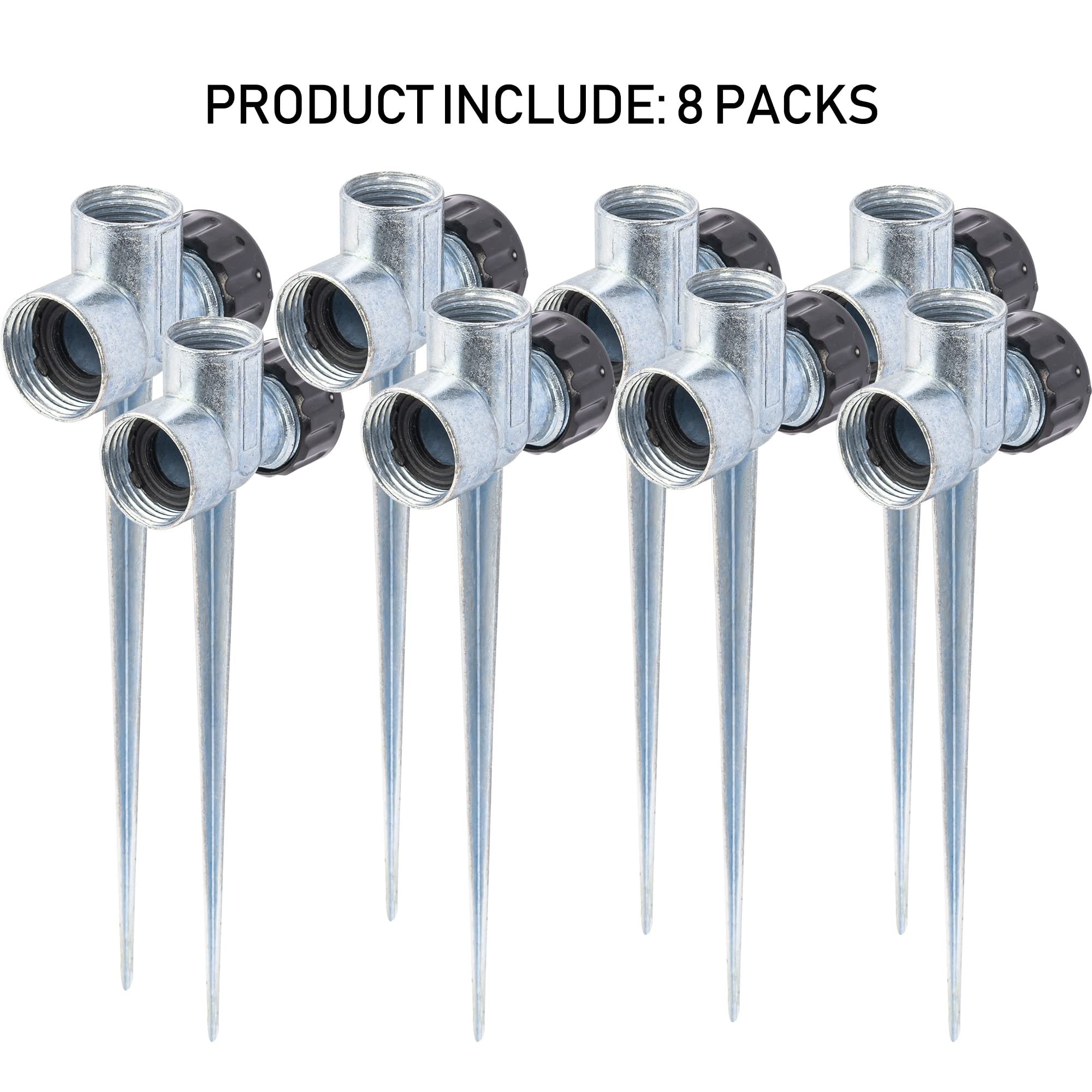 Hourleey pack de 8 bases para aspersores ideal para jardines y huertos