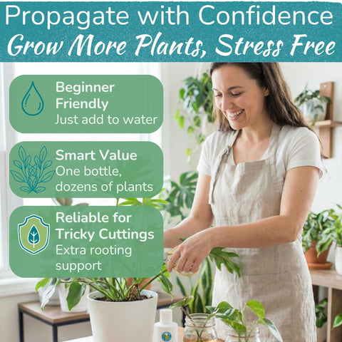 Houseplant Resource Center aplicado en maceta para reducir shock al trasplante