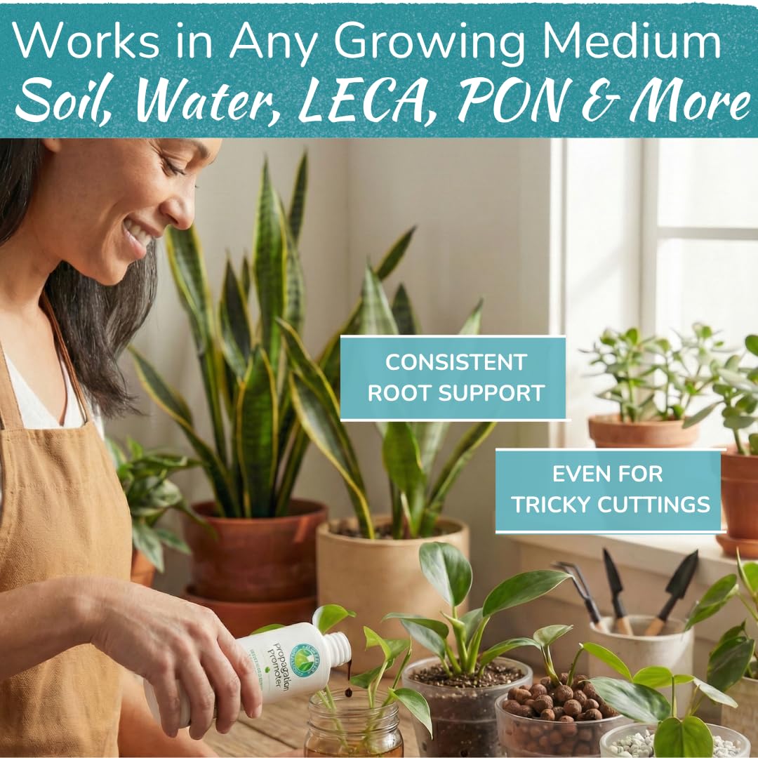 Houseplant Resource Center etiqueta con ingredientes y beneficios para plantas