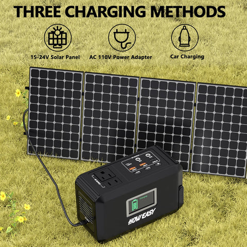 HOWEASY en tienda de camping alimentando luces; energía fiable al aire libre
