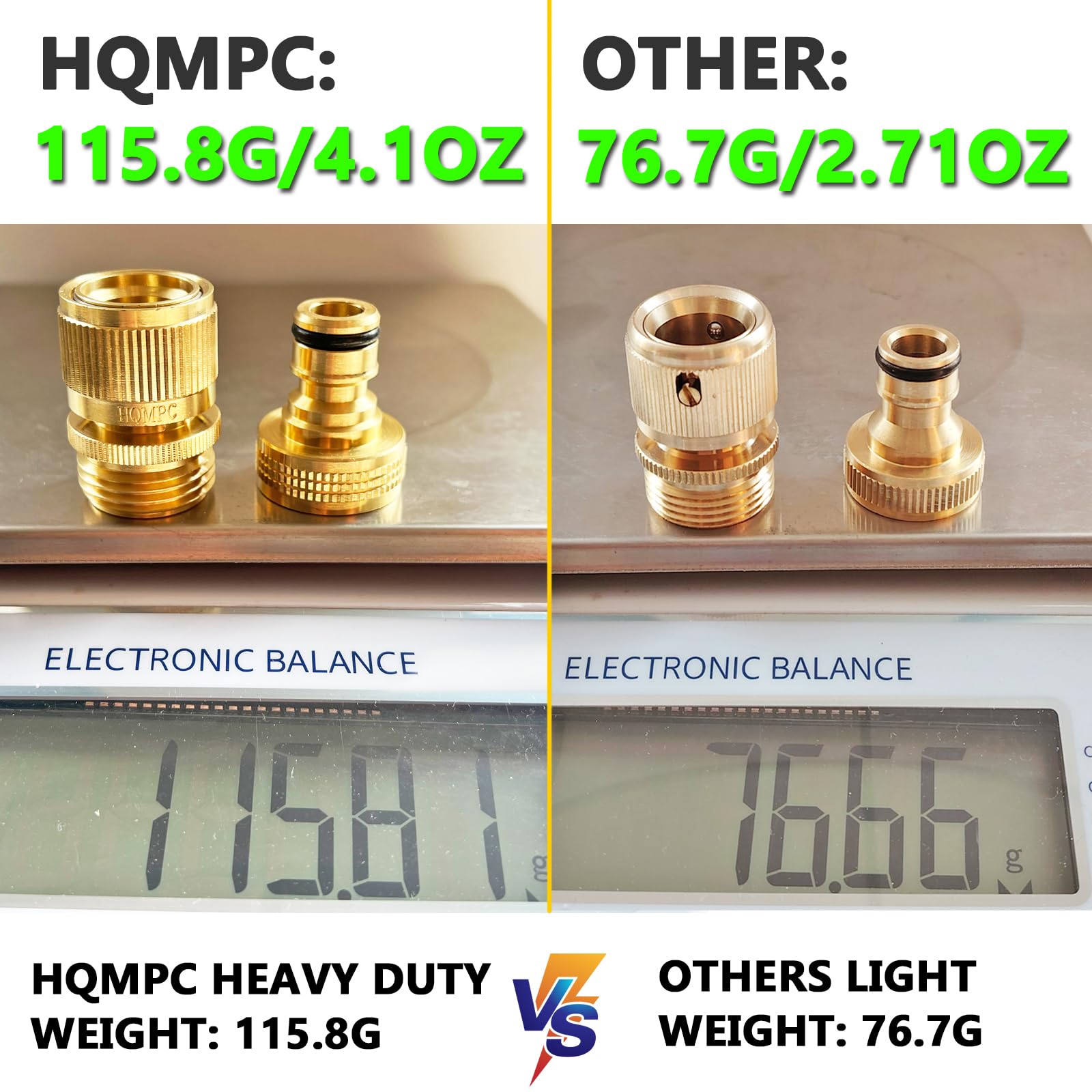 HQMPC detalle de rosca GHT 3/4" mostrando compatibilidad y ajuste fiable