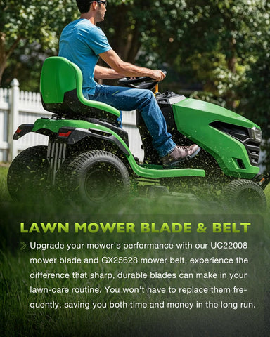 HQPASFY cortacésped John Deere en uso con kit, corte uniforme del césped