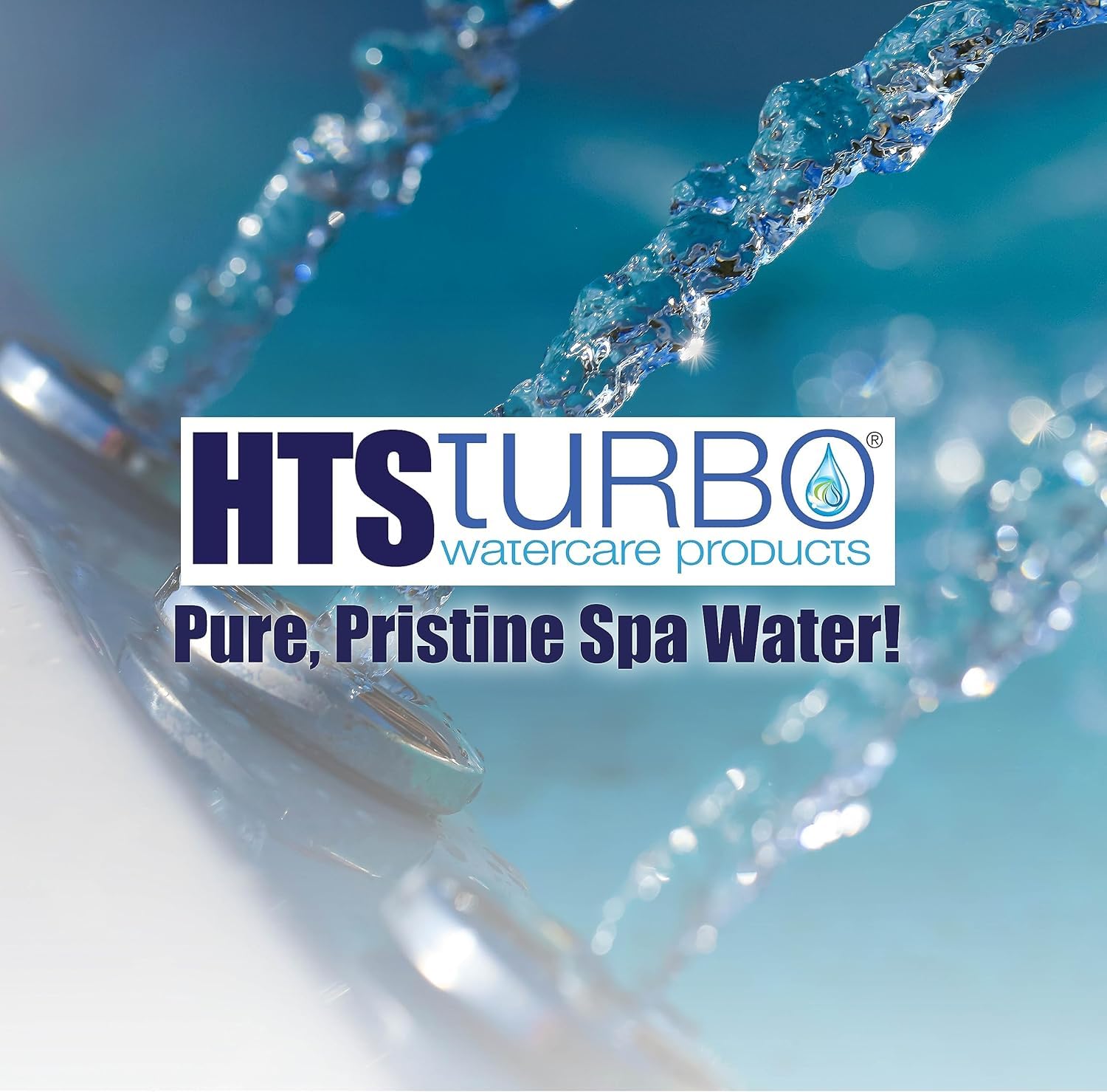 HTS Turbo en ambiente de jacuzzi que refleja agua limpia y mantenimiento práctico