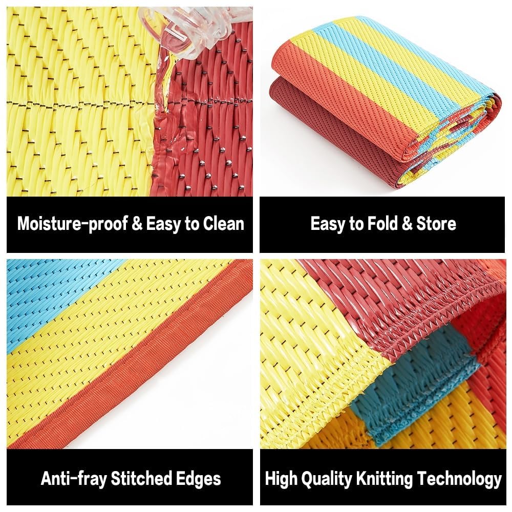 HUGEAR reverso de la alfombra mostrando diseño alterno y versatilidad