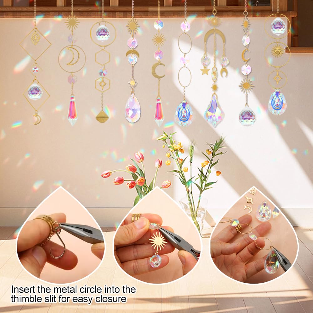 HYBEADS facetas del cristal en primer plano para máxima refracción