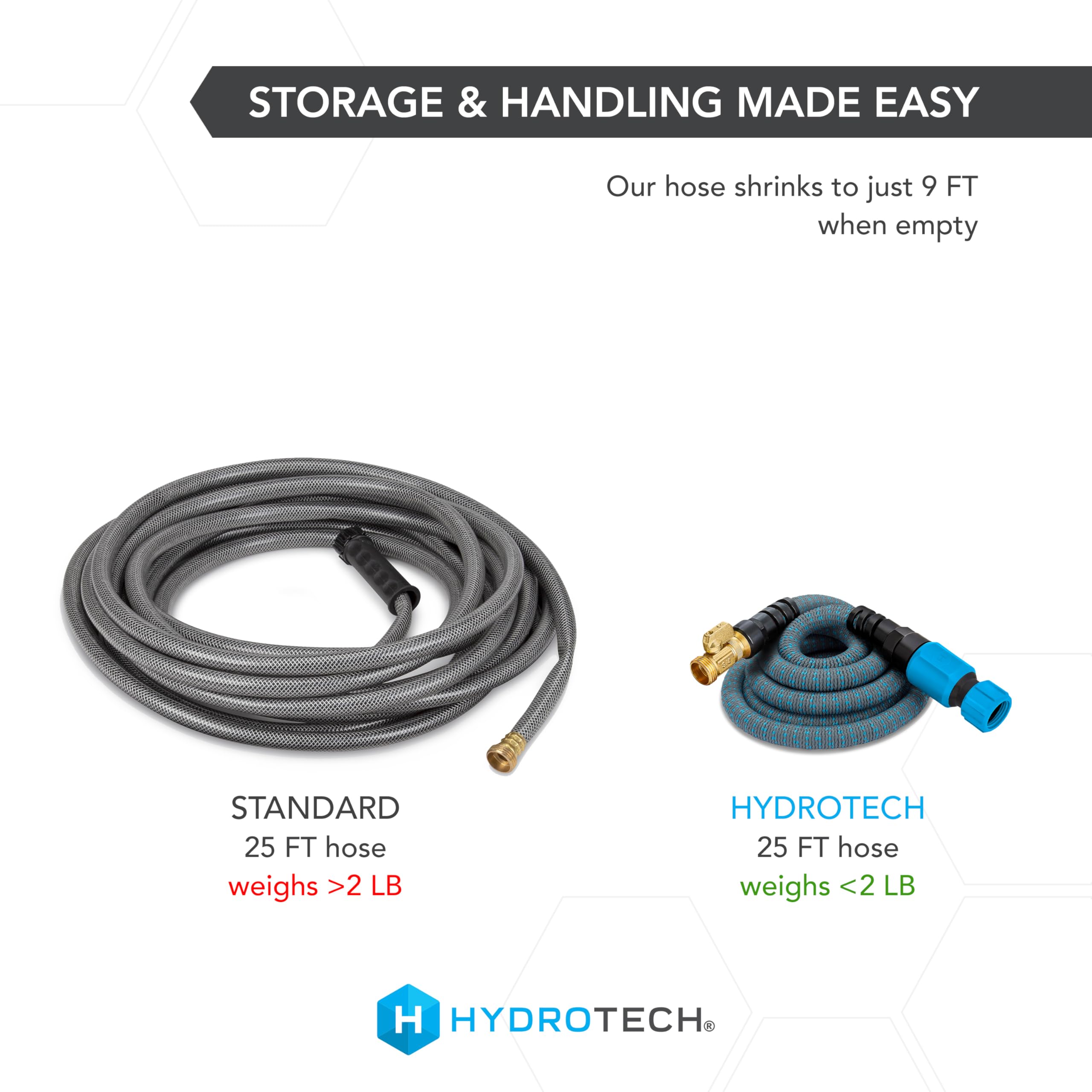 HydroTech regando un parterre mostrando maniobrabilidad y flujo constante