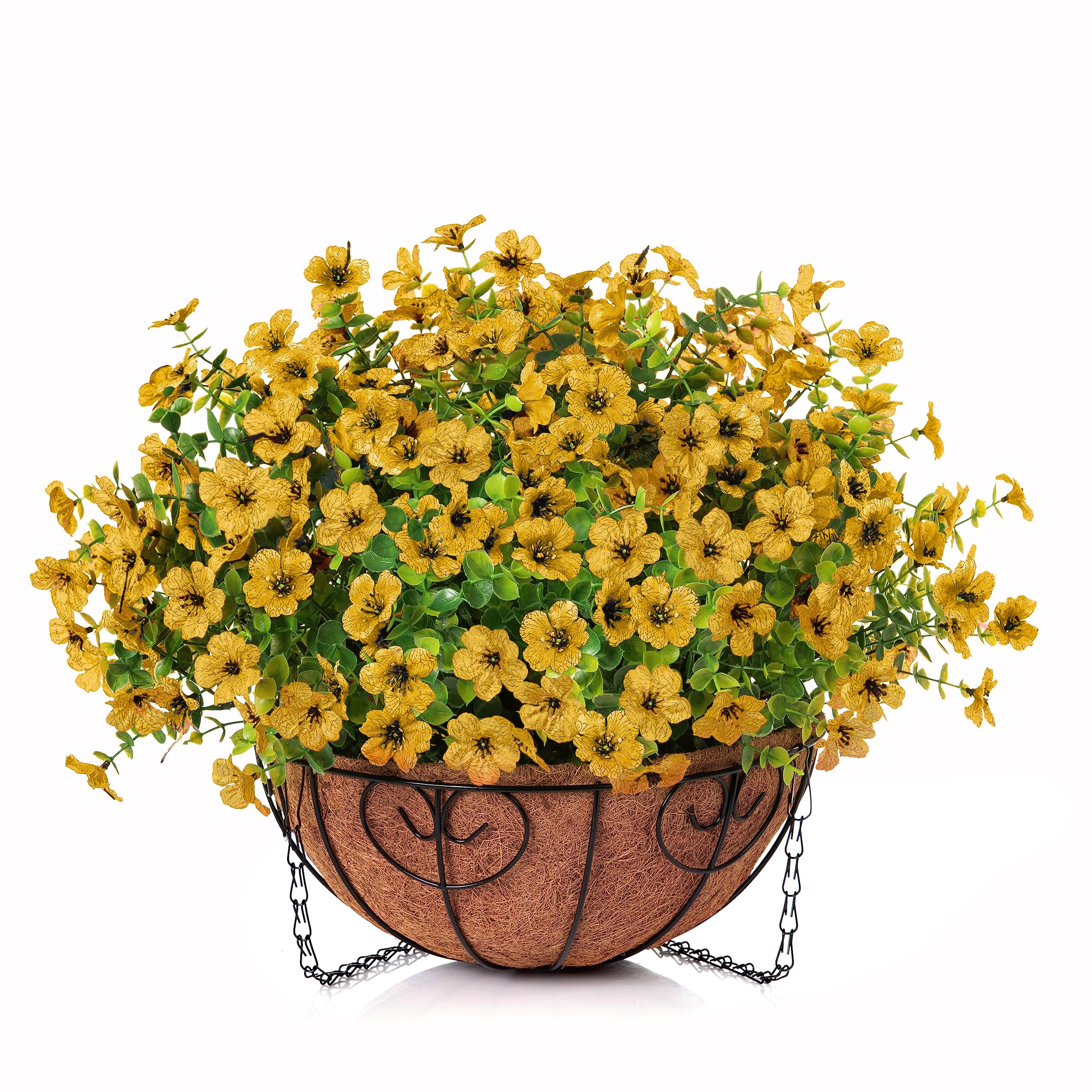 HyeFlora hojas de eucalipto artificial cercanas mostrando verdor duradero