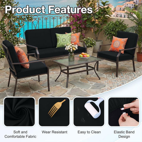 hyha sillón de terraza con funda instalada, mejora estética y protección