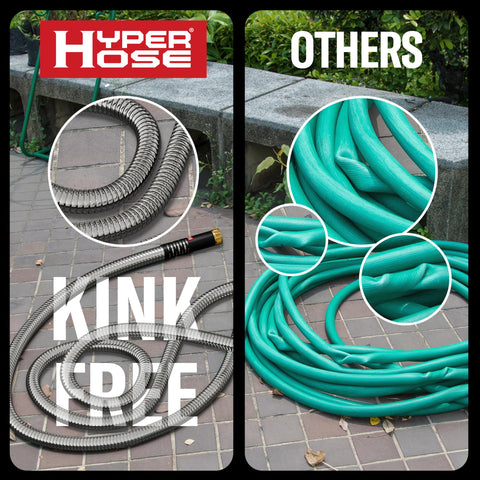 HYPER HOSE comparación de escala que muestra longitud 50 ft