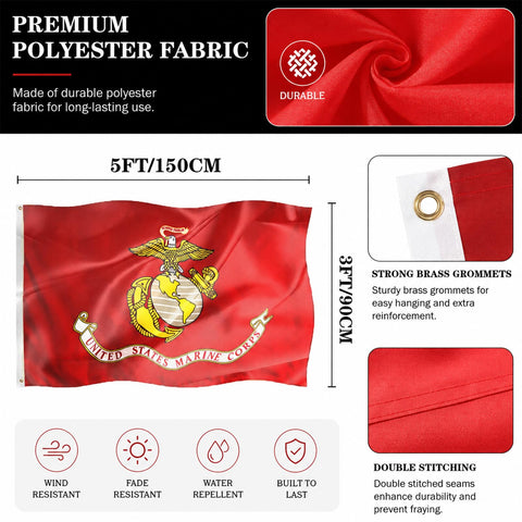 Hypoth bandera plegada en bolsa OPP lista para envío y fácil almacenamiento