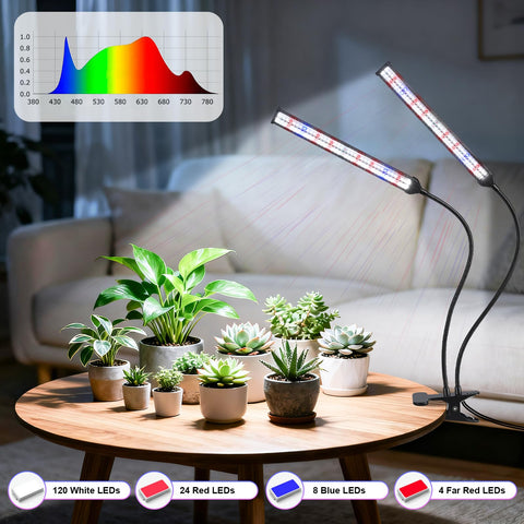 Hywyimlait cuello flexible ajustado en ángulo, dirige luz precisa a varias plantas