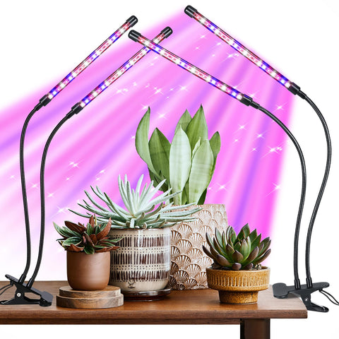 Hywyimlait pack frontal con dos lámparas para cultivo, ilumina macetas interiores
