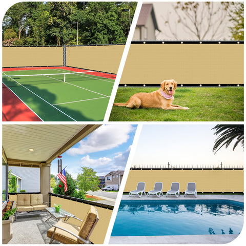 i COVER malla instalada en valla de madera integrándose con el jardín
