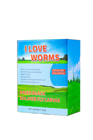 I LOVE WORMS envase frontal 10 lb mostrando sello natural y beneficio nutricional
