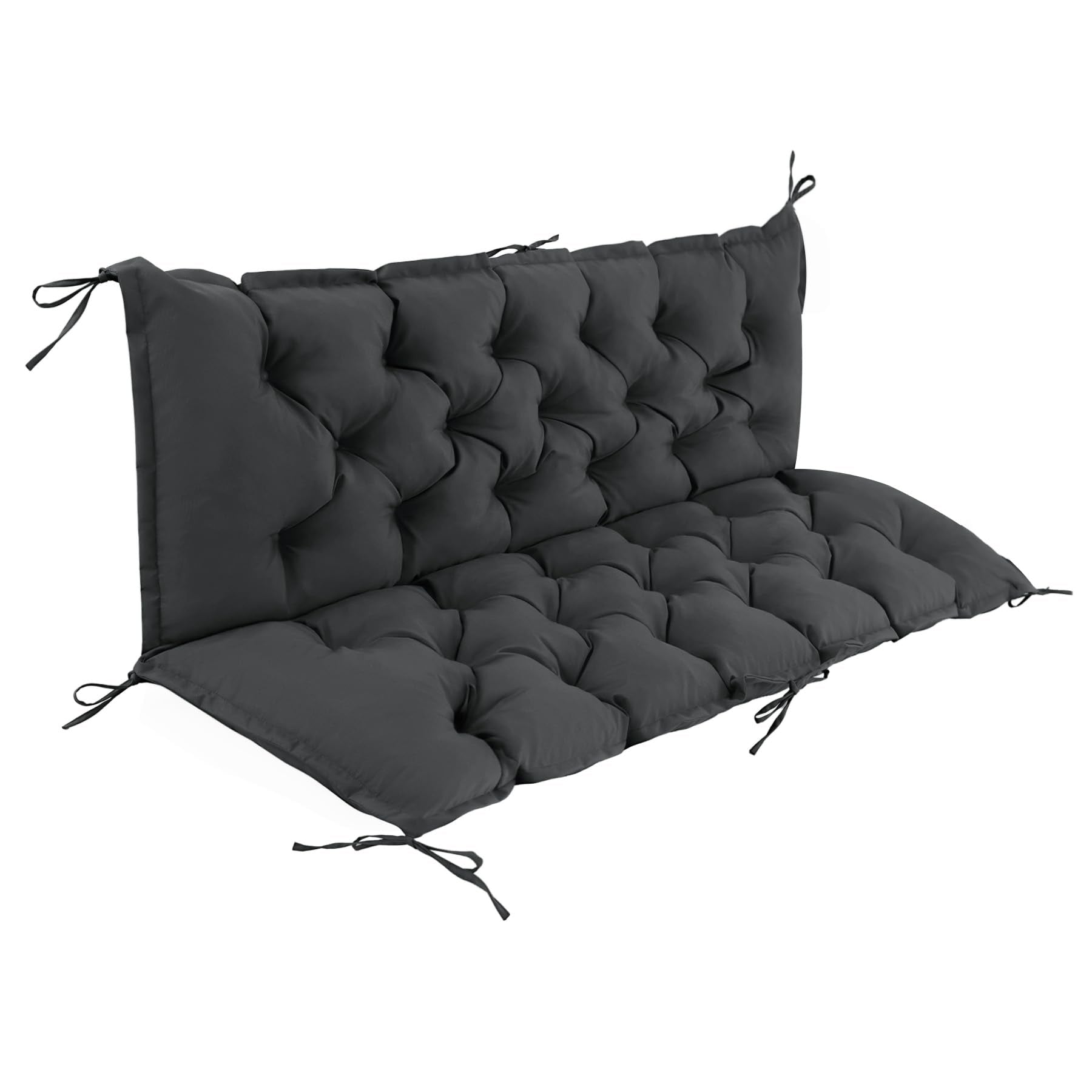 IASEAHK vista frontal del cojín gris oscuro, aspecto elegante y cómodo