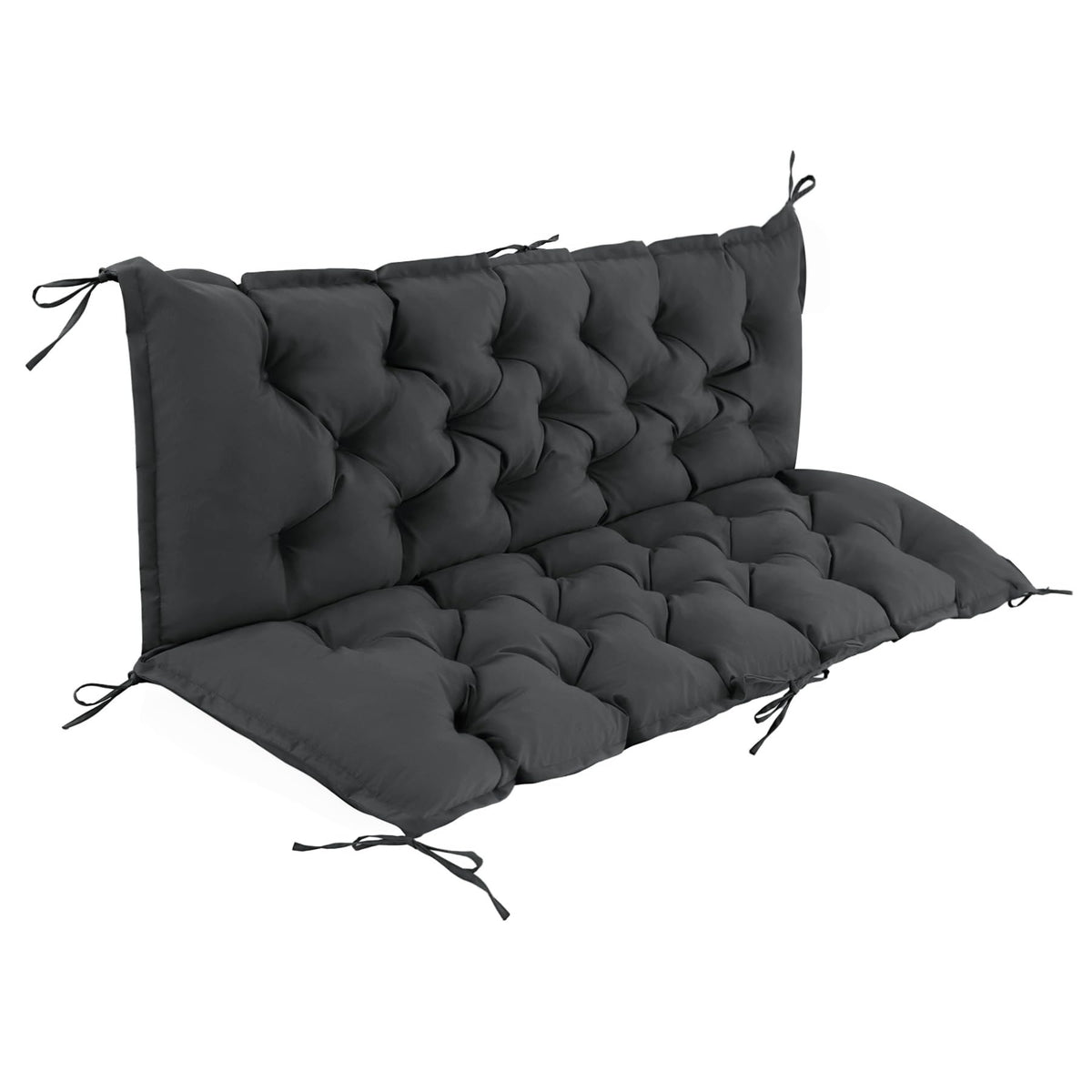 IASEAHK vista frontal del cojín gris oscuro, aspecto elegante y cómodo