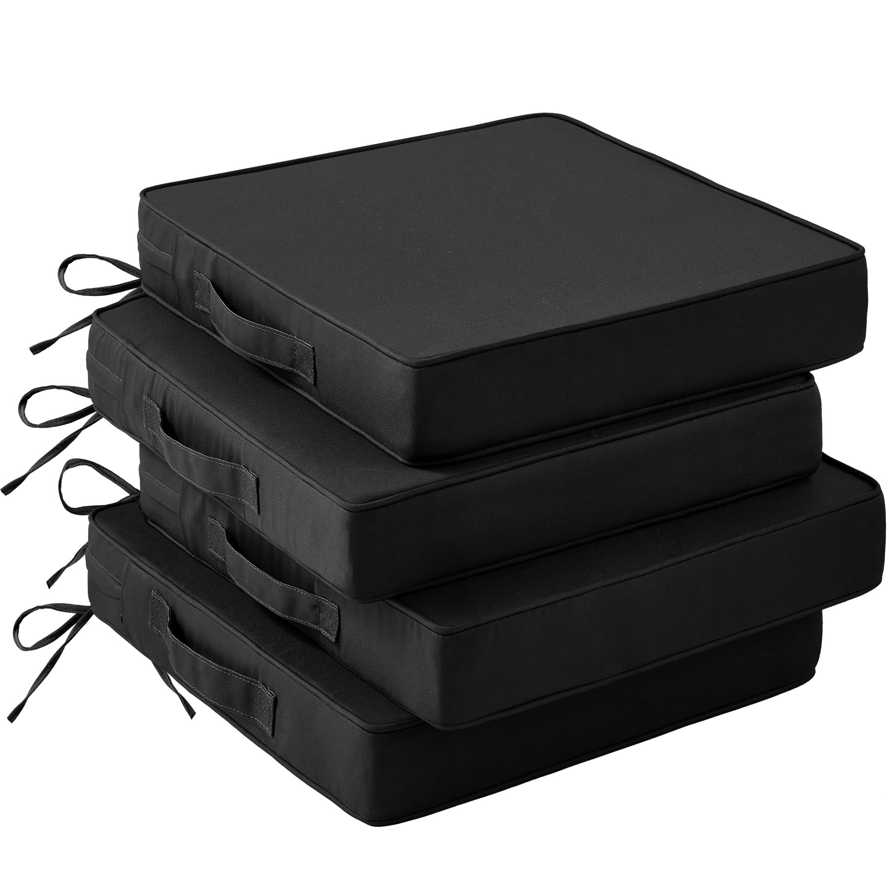 IASEAHK cojín patio frontal color negro, aspecto elegante y cómodo